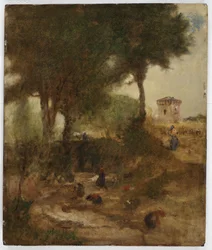 Croquis pour Jour de Lessive près de Pérouse, 1873
